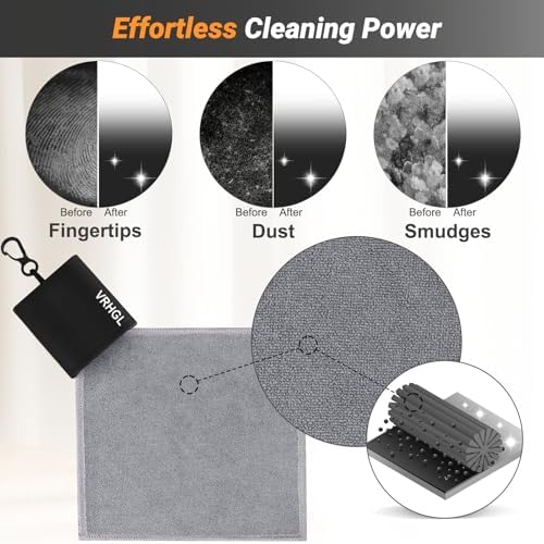2-Sided Glasses Cleaning Kit Patriotic Microfiber Cloth Keychain