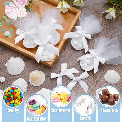 50 Pcs Seashell Candy Bags for Summer Wedding Favors