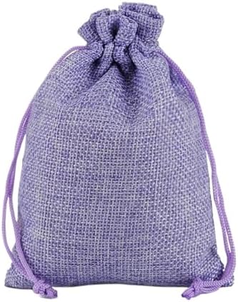 Handmade Cotton Linen Drawstring Gift Bags 50PCS 15x20cm