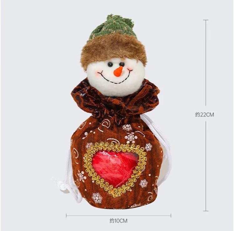 Kerio Christmas Gift Bag Velvet Apple Bear Party Favors