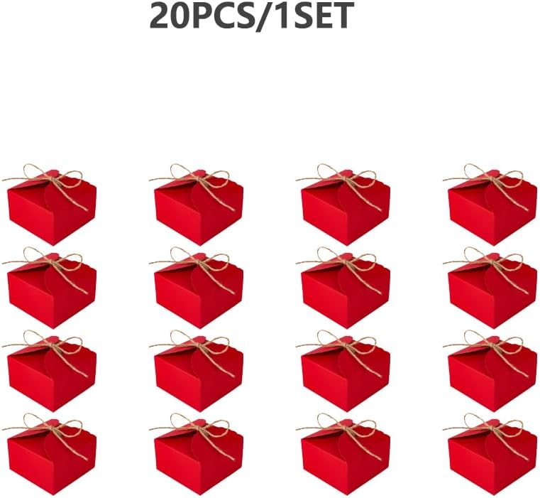 20pcs Red 9x9x5cm Gift Boxes for Baked Goods
