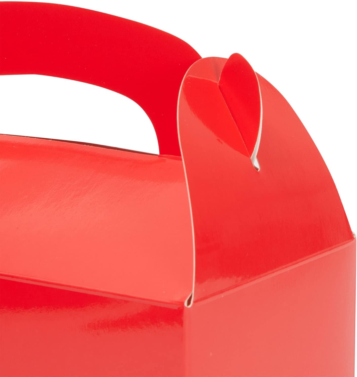 Juvale 24-Pack Red Gable Boxes with Handles