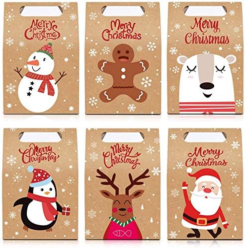 STEFORD Christmas Kraft Gift Boxes 24PCS