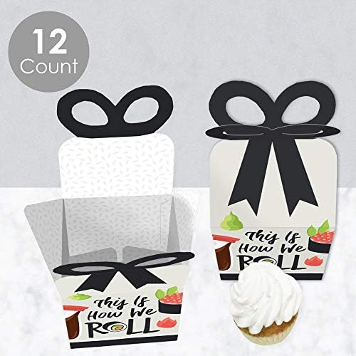 Big Dot of Happiness Lets Roll Sushi Bow Boxes Set of 12