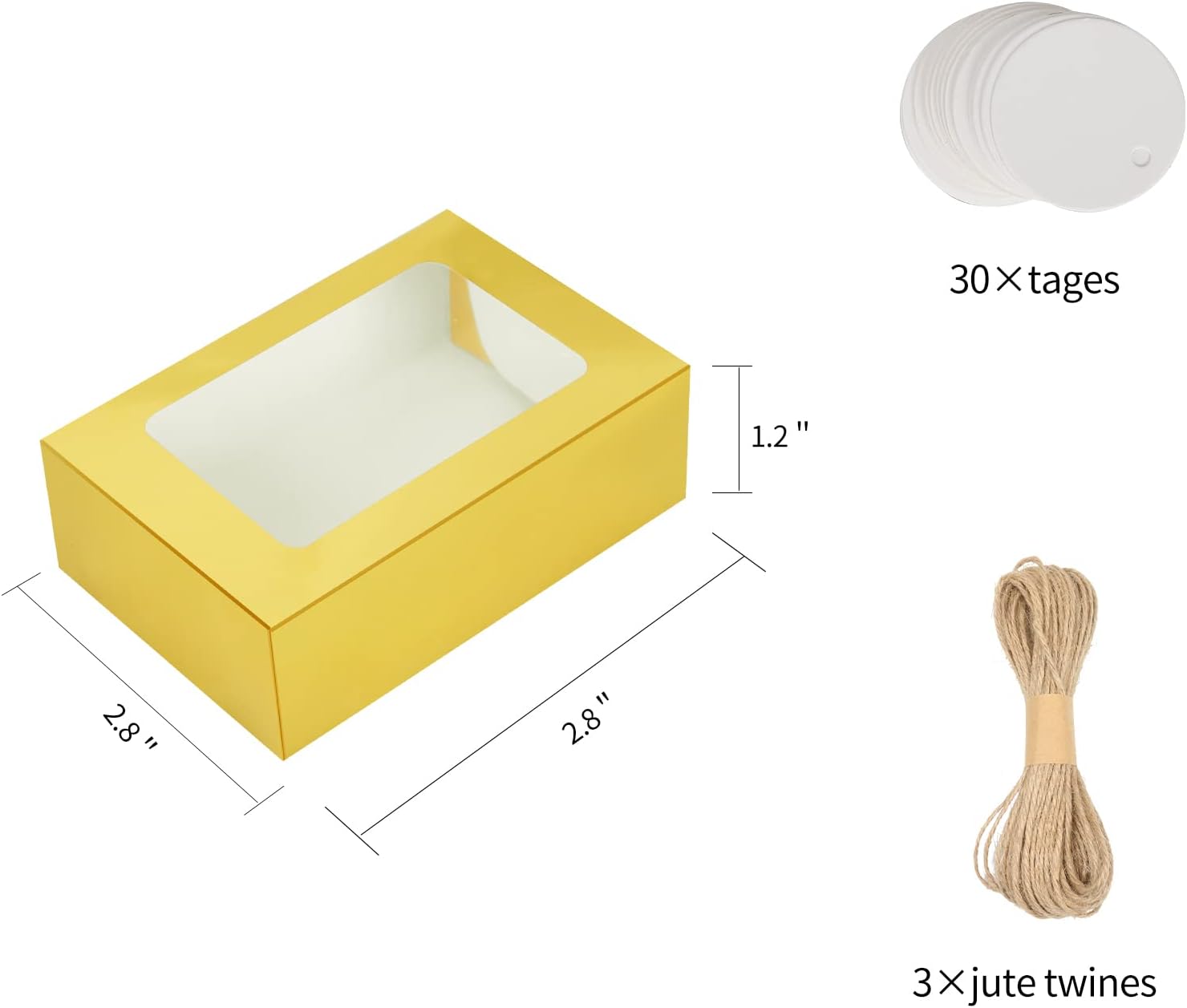 COTOPHER 30Pcs Mini Kraft Soap Boxes with Window