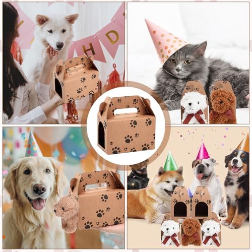 30 Pcs Paw Print Party Favor Boxes for Adoption and Weddings