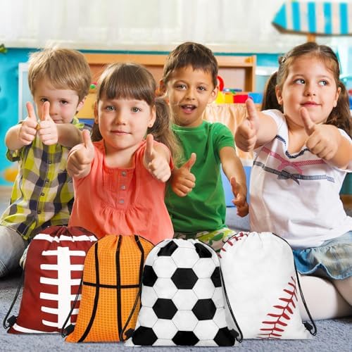 12 Pcs 17 Inch Balls Style Drawstring Bags