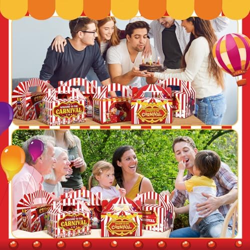 Dunzoom Carnival Themed Treat Boxes 48 Pcs