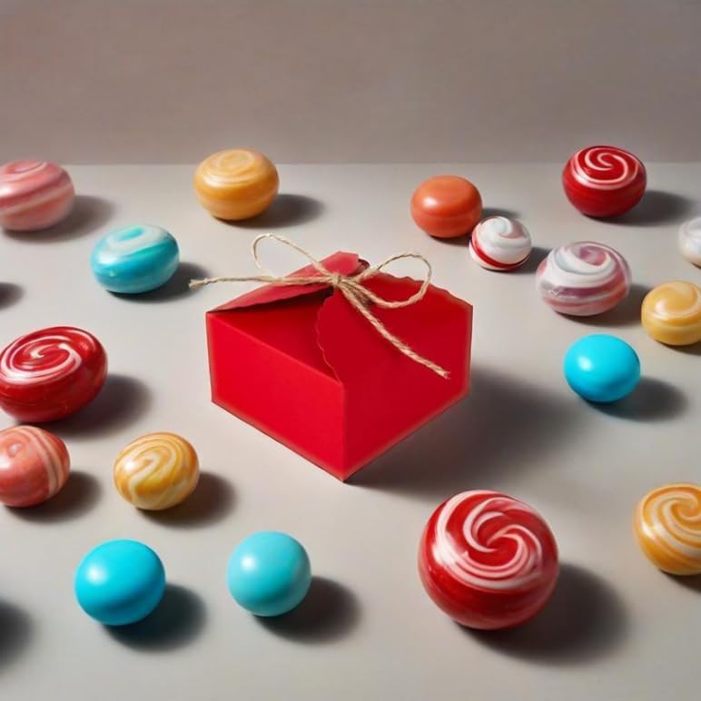 20pcs Red 9x9x5cm Gift Boxes for Baked Goods