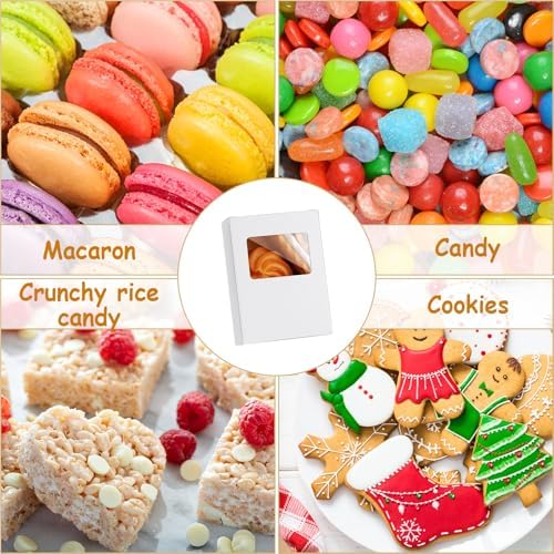 Spakon 30 Pcs Mini Kraft Soap Boxes with Window