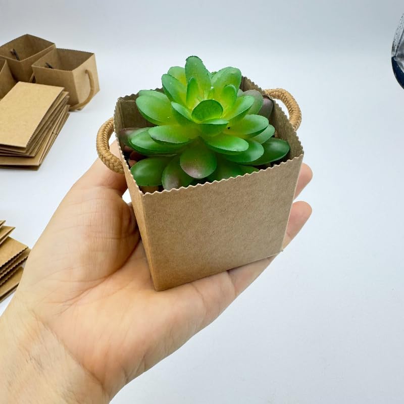 Urier 40 Succulent Wraps with Handles for Gift Packaging