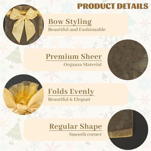 Esdallina 40 PCS 36x47 Premium Sheer Organza Gift Bags