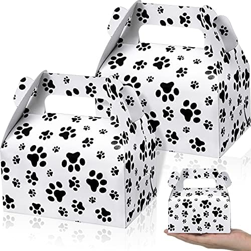 Zonon 16 Piece Paw Print Gift Box for Dog Parties