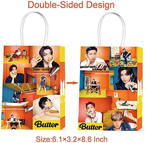 KINON 16 Pack BTS Fan Gift Bags for Parties
