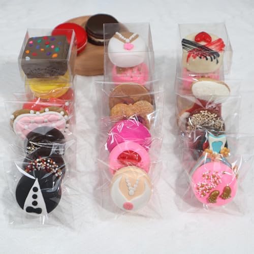 TEMLQPACK 100Pcs 4x4 Inch Self Sealing Cellophane Bags