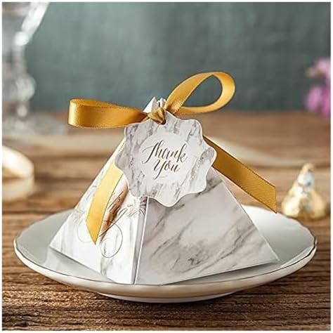 Luxury Triangular Pyramid Wedding Favor Boxes