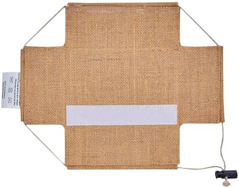 Jucobee 12 Pack Small Jute Gift Bags with Drawstring and PVC Window