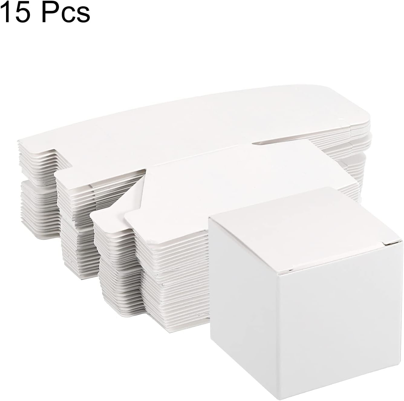 PATIKIL White Corrugated Gift Boxes 2x2x2 Inch Pack of 15