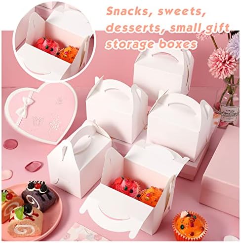 60 Pieces White Gable Gift Boxes for Parties