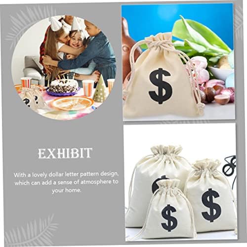 Holibanna 10 Pcs Canvas Drawstring Bags Set for Party Favors