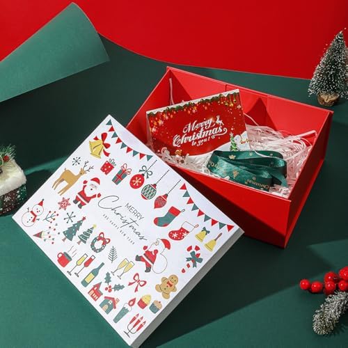 White Christmas Gift Boxes with Lids Pack of 1