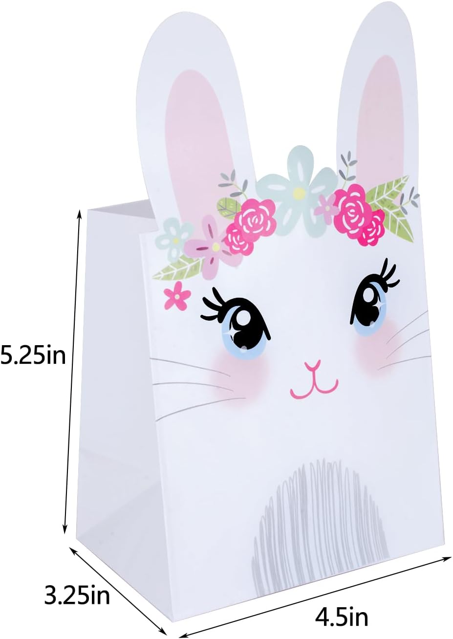 WEEPA 20 Pack Easter Bunny Gift Bags for Kids