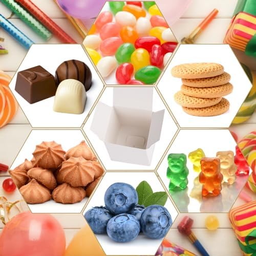 Hooqict 100 Pack White Gift Boxes for Parties