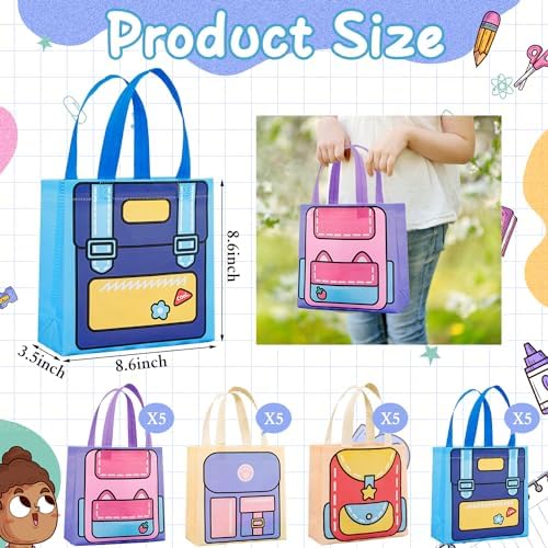 Sitroasho 20 Piece Cartoon Backpack Gift Bags