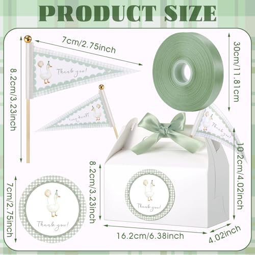 AmazingSpark 12pcs Silly Goose Gift Boxes with Stickers Pennants