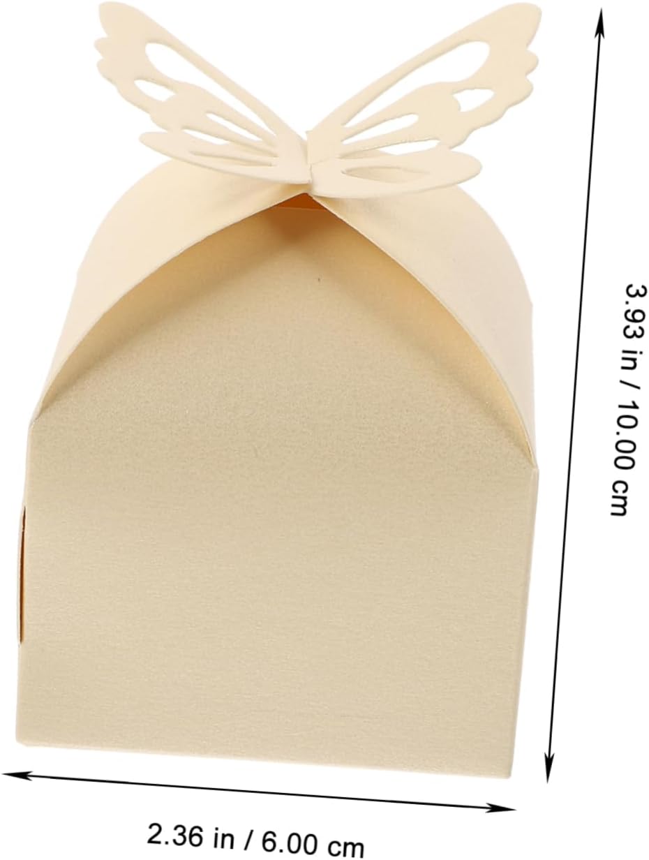 Didiseaon 50pcs Hollow Out Butterflies Candy Boxes for Weddings and Parties