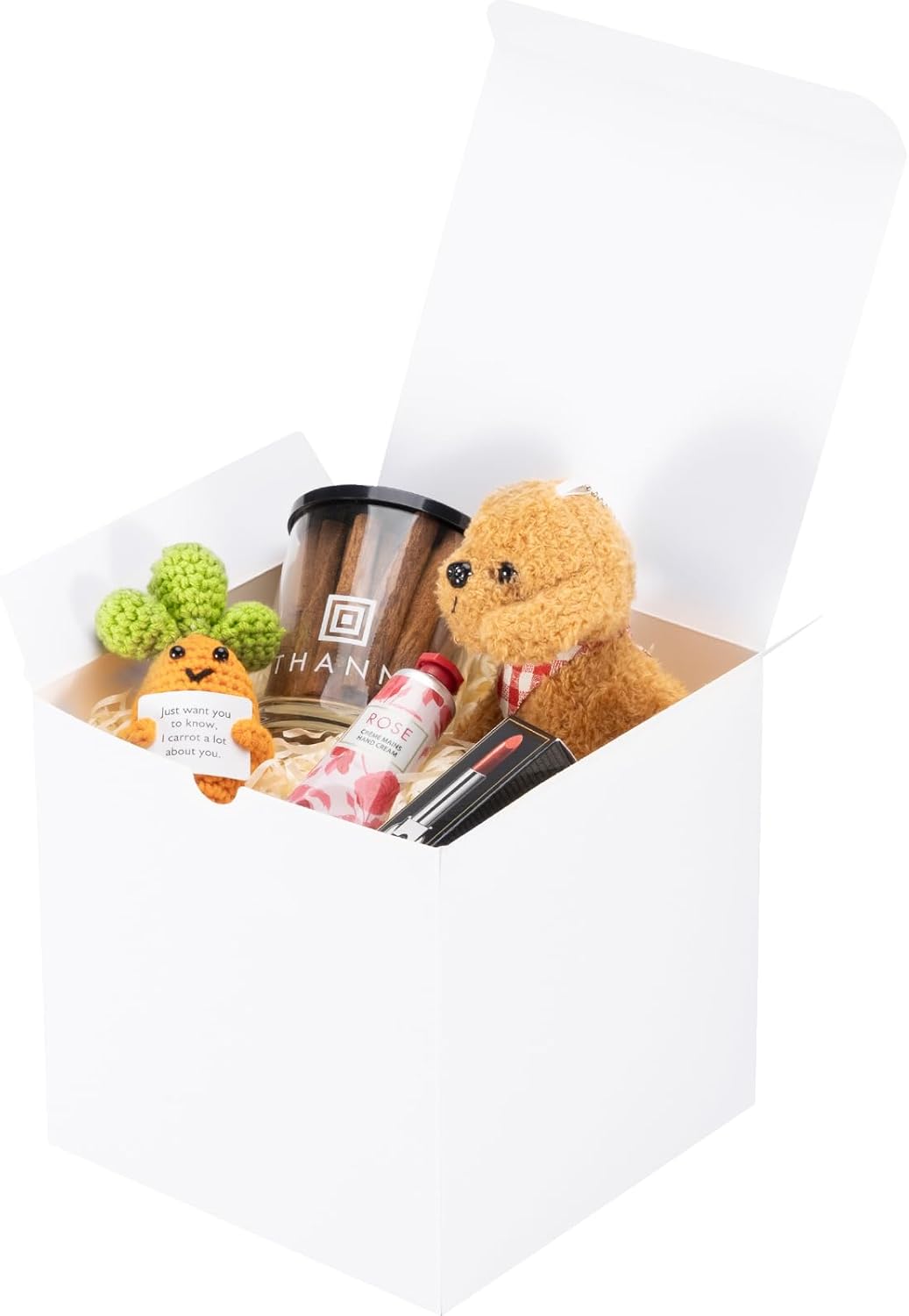 UnicoPak 10 Pack White 7x7x7 Gift Boxes