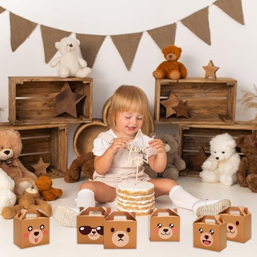 FYSUIMU 48Pcs Bear Treat Box with Handle