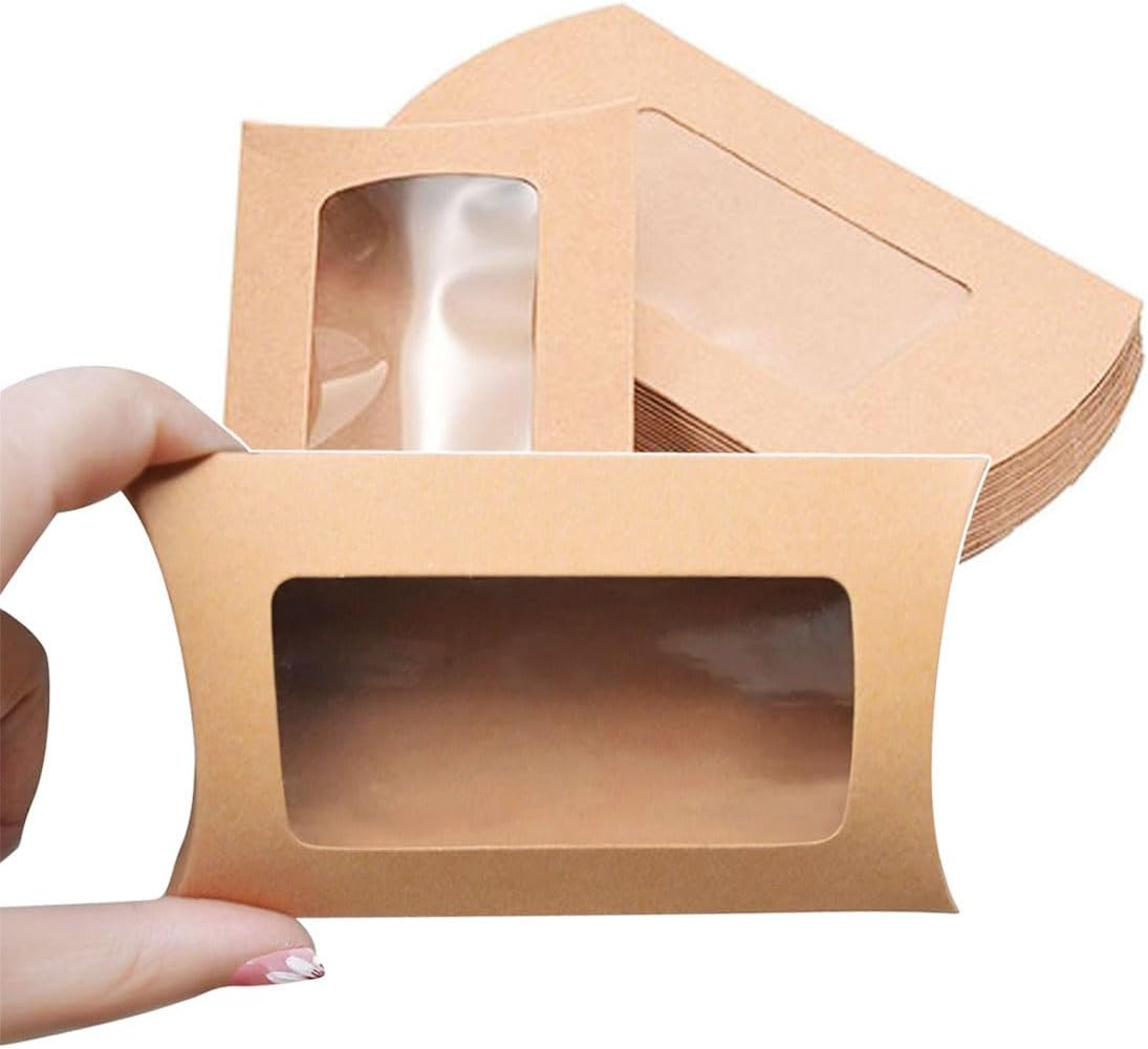 50Pcs Mini Cookie Box with Window for Party Favors