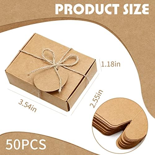 Anxingo 50 Pcs Kraft Soap Boxes for Gift Wrapping and Packaging