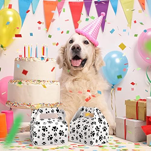 Zonon 16 Piece Paw Print Gift Box for Dog Parties