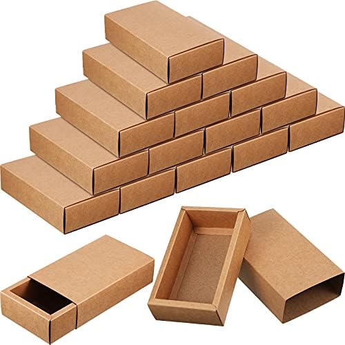 Zonon 30PCS Kraft Paper Drawer Boxes for Gifts