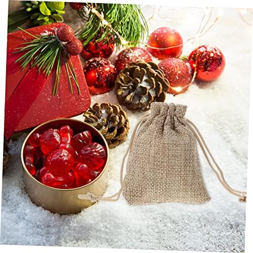 FRCOLOR 50pcs Reusable Drawstring Gift Bags