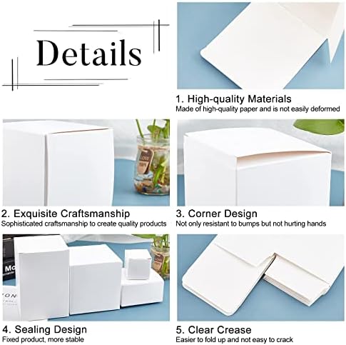 PH PandaHall 30 Pack Mini White Kraft Gift Boxes with Lid
