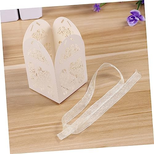TOVINANNA 50pcs Hollow Craft Paper Gift Boxes for Wedding Party Favor