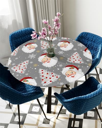 ZOE GARDEN Xmas Santa Round Waterproof Table Cover