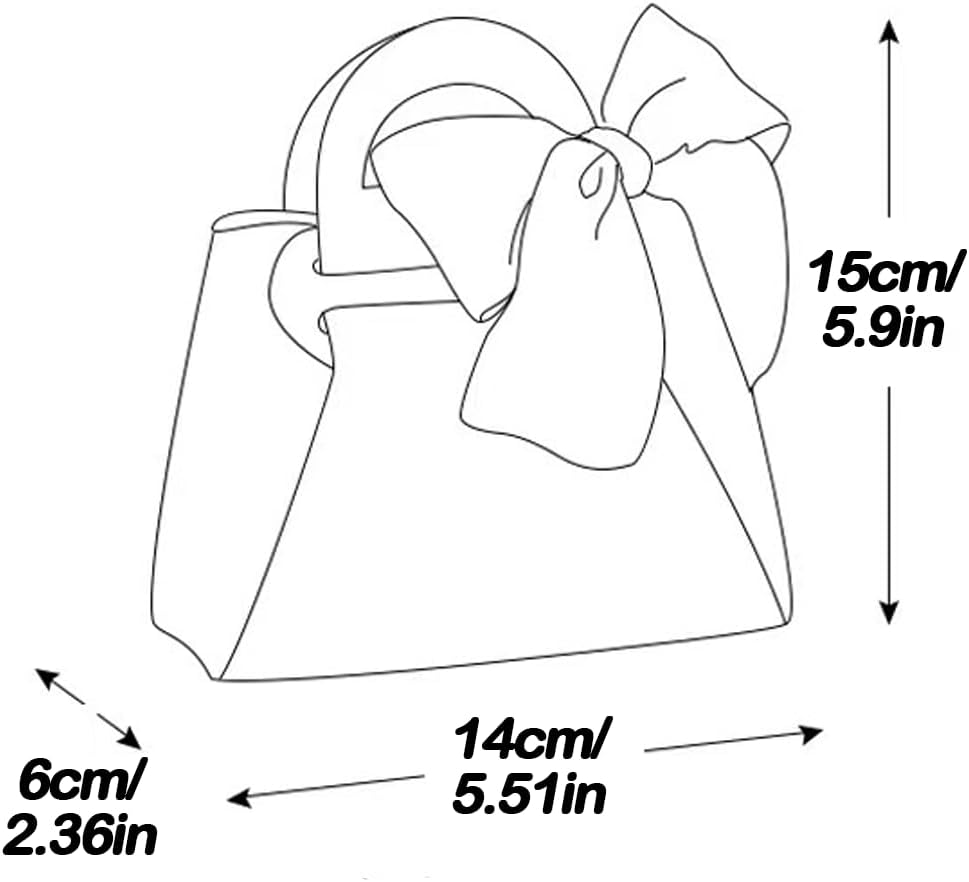HOSDZOU 10 Pack Leather Wedding Candy Bags with Handle
