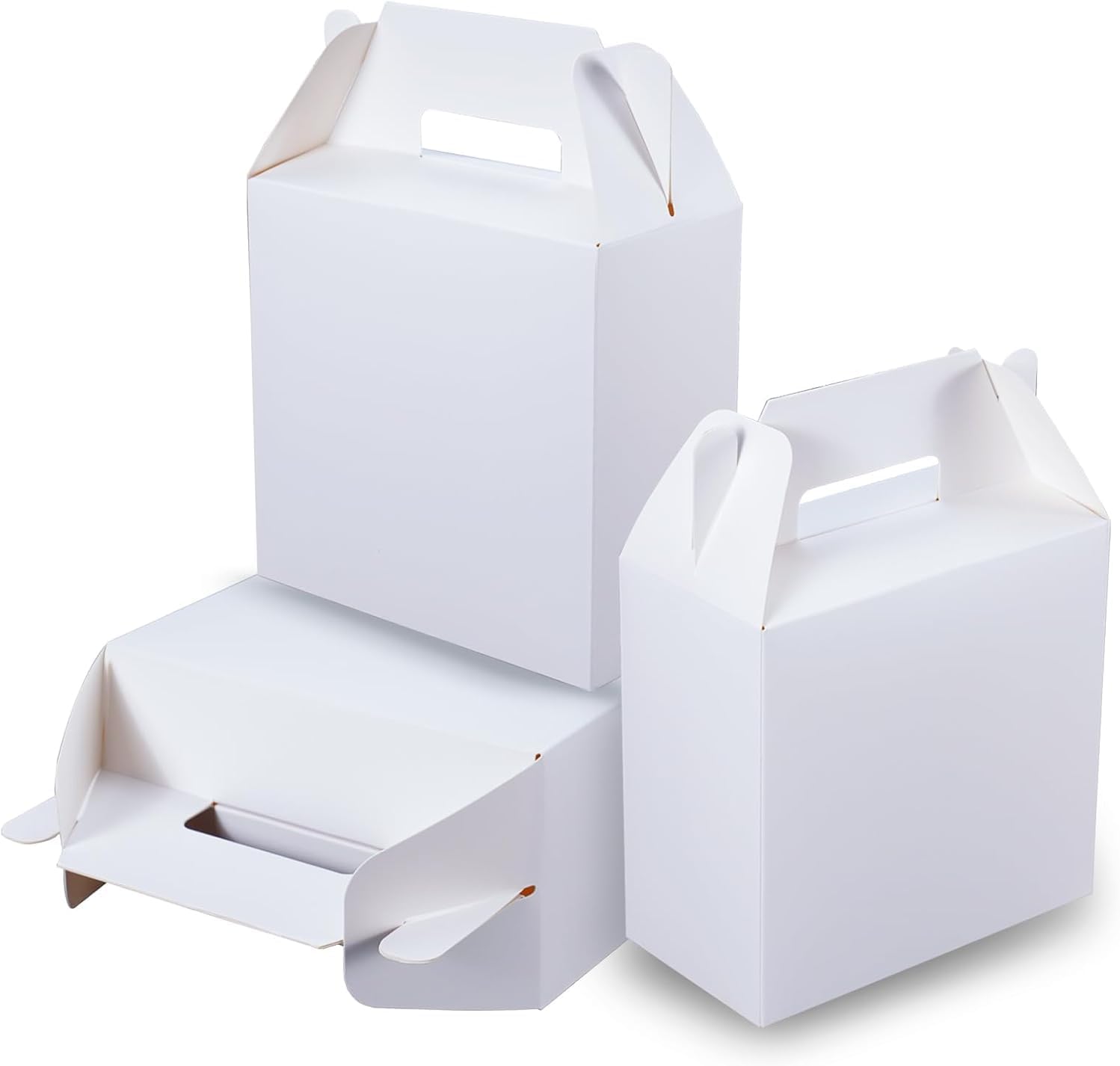 XAGLVV 24pcs White Gable Party Favor Boxes