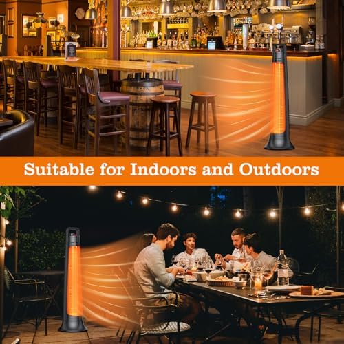 BIESQYA Outdoor Patio Heater with 60 Oscillation and IP65 Waterproof