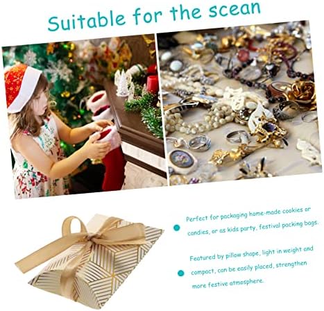 BIUDECO 50Pcs Foil Pillow Boxes for Party Favors