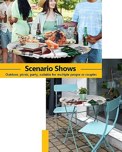 Christmas Round Waterproof Table Cover for Indoor Outdoor Use