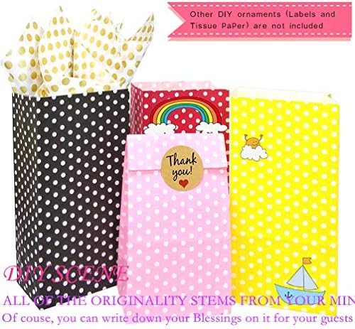 Red Polka Dot Mini Gift Bags 50 PCS for Party Favors