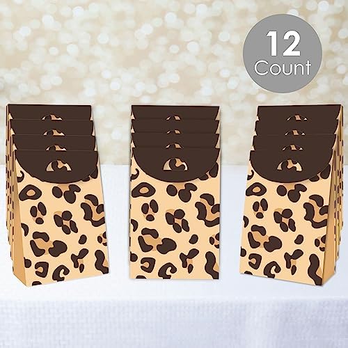 Big Dot of Happiness Leopard Print Party Goodie Bags Set of 12