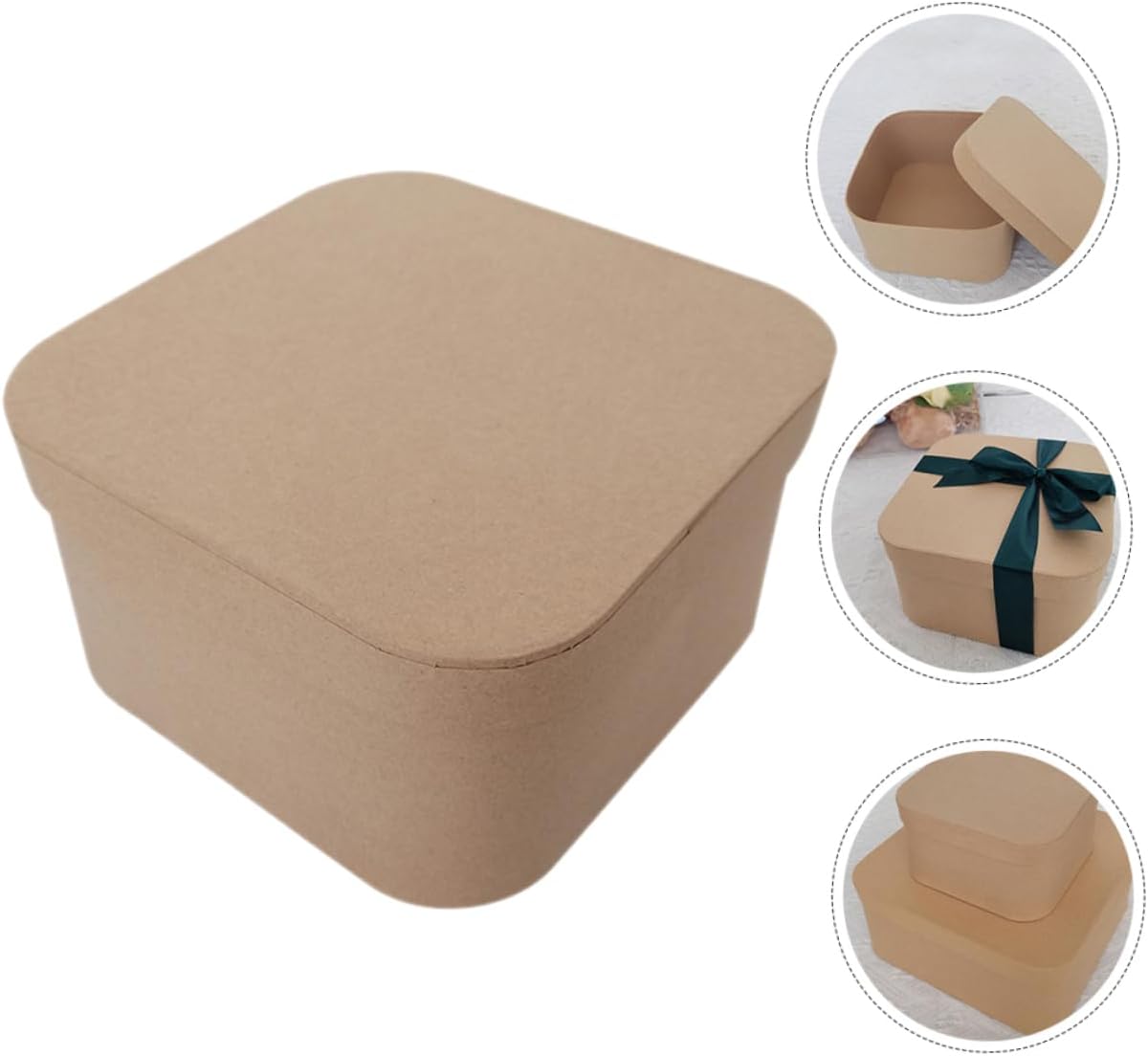 3pcs Kraft Box for Valentine Day Treats Jewelry and Party Favors