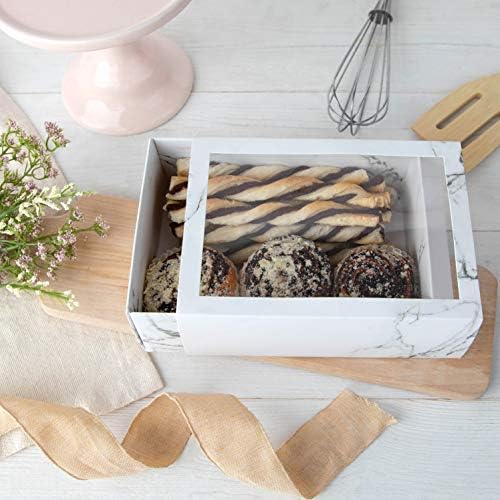 Hammont Clear Window Gift Boxes 6 Pack Rectangle