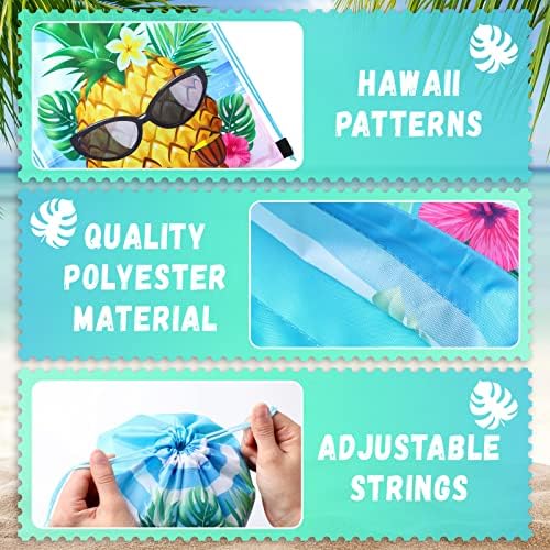 24 Pcs Hawaiian Themed Gift Bags with Drawstring